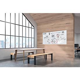 Sigel Glas-Whiteboard Artverum, glänzend, super-weiß, magnethaftend, 2400 x 1200 mm + 2 SuperDym-Magnete