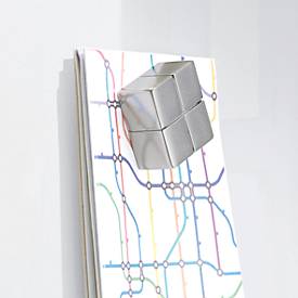 Sigel Glas-Whiteboard Artverum, glänzend, super-weiß, magnethaftend, 2400 x 1200 mm + 2 SuperDym-Magnete