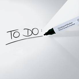 Sigel Glas-Whiteboard Artverum, glänzend, super-weiß, magnethaftend, 2400 x 1200 mm + 2 SuperDym-Magnete