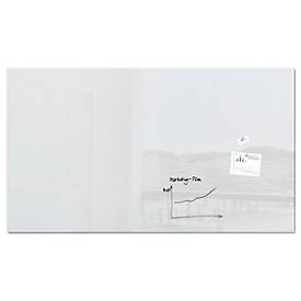 Sigel Glas-Whiteboard Artverum, glänzend, super-weiß, magnethaftend, 2400 x 1200 mm + 2 SuperDym-Magnete