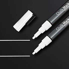 sigel Hochwertige Kreidemarker, 1 - 2 mm, weiß, 2 Stück
