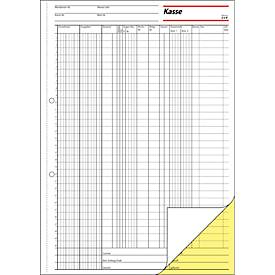 sigel® Kassenbuch EDV Steuerscheine 300 KG429, DIN A4 hoch, 2 x 50 Blatt