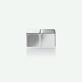 SIGEL Neodym-Magnet C10 Extra-Strong Cube-Design, für Glas-Magnettafeln und magnetische Whiteboards, hohe Haftkraft, Würfelform, silber, 1 Stück