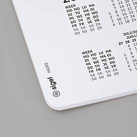 Sigel Papier-Schreibunterlage, Punktraster, weiß, ca. A2, Kalender 2026/2027/2028, DE/EN/FR/NL, 30 Blatt