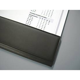 Sigel Papier-Schreibunterlage, Wochenplan, grau, ca. A2, Kalender 2026/2027, DE/EN/FR/NL, Schutzleiste schwarz, 40 Blatt