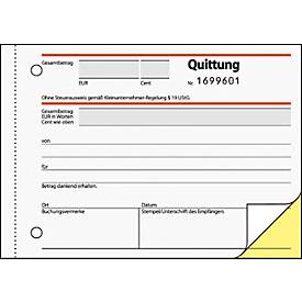 sigel® Quittung SD120 für Kleinunternehmer, ohne MWSt-Ausweis, fortlfd. Nummer