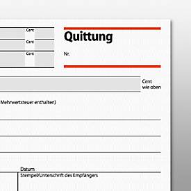 sigel® Quittungen mit MWSt.-Nachweis QU625, DIN A6 quer, 2 x 50 Blatt