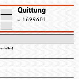 Sigel Quittungsformular SD122, mit MwSt., DIN A6 quer, 2 x 50 Blatt