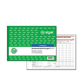 sigel® Reisekostenabrechnung RA517, DIN A5 hoch, 50 Blatt, wöchentlich, mit Blaupapier