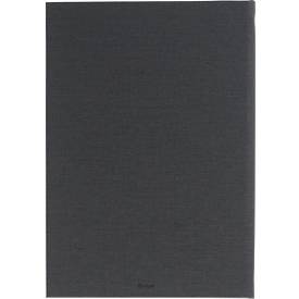 Sigel Speisekarten-Mappe ,DIN A4, Gummibindung, geprägt, anthrazit, 5 Stück + 2 Doppel-Transparenthüllen