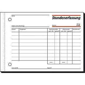 sigel® Stundenerfassung ST615, DIN A6, 50 Blatt, mit Blaupapier