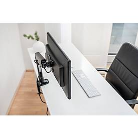 Single-Monitorarm Vantage Office, bis 27 Zoll, höhen-/tiefenverstellbar, Neigungsfunktion, VESA, schwarz