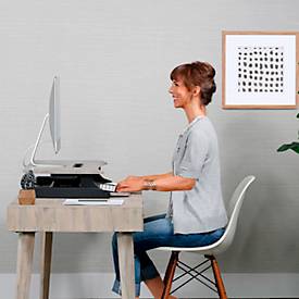 Sitz-/Steh-Schreibtischaufsatz ergotron® WorkFit-Z Mini, höhenverstellbar, bis 11,4 kg, Arbeitsfläche & Tastaturablage, integriertes Kabelmanagement