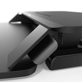 Sitz-/Steh Workstation Fellowes Corsivo, bis 17 kg, B 615 x T 800 x H 110 mm, schwarz