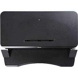 Sitz-/Steh Workstation Fellowes Corsivo, bis 17 kg, B 615 x T 800 x H 110 mm, schwarz