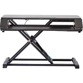 Sitz-/Steh Workstation Fellowes Corsivo, bis 17 kg, B 615 x T 800 x H 110 mm, schwarz