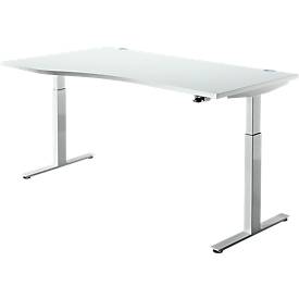 Sitz-/Steharbeitsplatz, Ansatz links, B 1800 mm, lichtgrau
