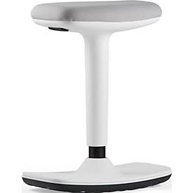 Sitz-/Stehhhocker Dauphin, H 500-750 mm, Fußkreuz mit Kippfunktion, weiß
