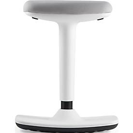 Sitz-/Stehhhocker Dauphin, H 500-750 mm, Fußkreuz mit Kippfunktion, weiß