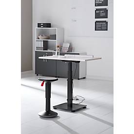 Sitz-/Stehhilfe interstuhl StandUP, inkl. Tragerinne, höhenverstellbar, B 330 x H 620-880 mm, Kunststoff, schwarz