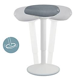 Sitz-/Stehhilfe Leitz Ergo Active, ergonomisch, höhenverstellbar, dreieckiger Komfortsitz, Schaumpolsterung, Tragegriff, bis 100 kg, hellgrau
