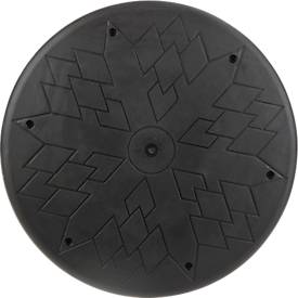 Sitz- und Stehhilfe, höhenverstellbar, bis 120 kg, Stoffbezug, Ø 360 x T 220 x H 560-810 mm, schwarz/silber