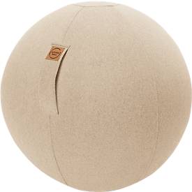 Sitzball FELT, Filzimitat 100% Polyester, waschbar, reissfest, Trageschlaufe, beige