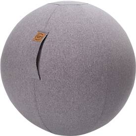 Sitzball FELT, Filzimitat 100% Polyester, waschbar, reißfest, Trageschlaufe, grau