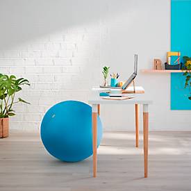 Sitzball Leitz Ergo Cosy, Stärkung der Rücken- und Rumpfmuskulatur, Stoffüberzug, ⌀ 650 mm, blau