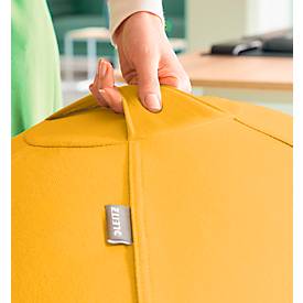 Sitzball Leitz Ergo Cosy, Stärkung der Rücken- und Rumpfmuskulatur, Stoffüberzug, ⌀ 650 mm, gelb