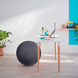 Sitzball Leitz Ergo Cosy, Stärkung der Rücken- und Rumpfmuskulatur, Stoffüberzug, ⌀ 650 mm, grau
