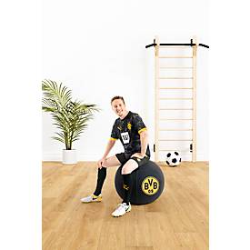 Sitzball, mit BVB-Logo, offizielles Lizenzprodukt, mit Griff, Ø ca. 650 mm, Polyester & PVC, schwarz