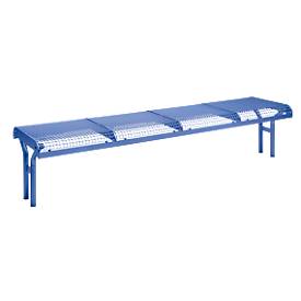 Sitzbank Essen, ohne Rückenlehne, Hockerbank, 4 Sitzplätze, zum Einbetonieren