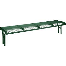 Sitzbank Essen, ohne Rückenlehne, Hockerbank, 4 Sitzplätze, zum Einbetonieren