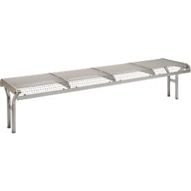 Sitzbank Essen, ohne Rückenlehne, Hockerbank, 4 Sitzplätze, zum Einbetonieren