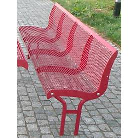 Sitzbank Essen, Rückenlehne, 4 Sitzplätze, zum Einbetonieren, pulverbeschichtet