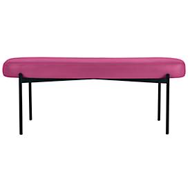 Sitzbank meet by Paperflow GAIA, oval L, desinfektionsmittelbeständiger Kunstlederbezug lila, 4-Fußgestell mattschwarz, B 1180 x T 420 x H 455 mm