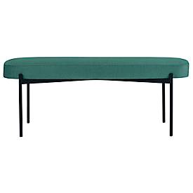 Sitzbank meet by Paperflow GAIA, oval L, Stoffbezug grün, 4-Fußgestell mattschwarz, B 1180 x T 420 x H 455 mm