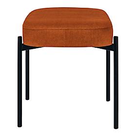 Sitzbank meet by Paperflow GAIA, oval M, Stoffbezug rostfarben, 4-Fußgestell mattschwarz, B 790 x T 420 x H 455 mm