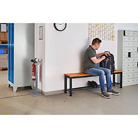 Sitzbank mit Schuhrost, 1500 mm breit
