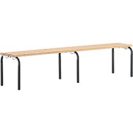 Sitzbank, stapelbar, anthrazit, 2000 mm breit