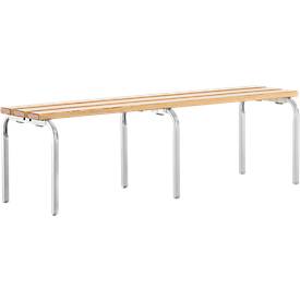 Sitzbank, stapelbar, lichtgrau, L 1500 mm