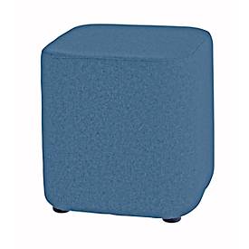 Sitzhocker TAPA Square O Type, Schurwolle, B 450 x T 450 x H 470 mm, blau
