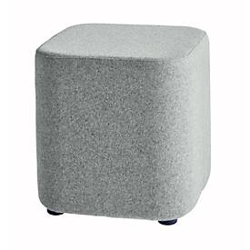 Sitzhocker TAPA Square O Type, Schurwolle, B 450 x T 450 x H 470 mm, grau