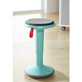 Sitzkissen Interstuhl f. Hocker/Stehhilfe UPis1, Ø 320 mm, rutschhemmende Unterseite, Schurwolle/PA, hellgrau