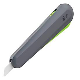 SLICE Sicherheitsmesser, für Links-/Rechtshänder, Auto-Klingenrückzug, Kunststoff, anthrazit-grau