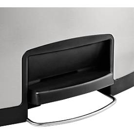 Slim Jim Step-ON Tretabfallbehälter, aus Edelstahl, 30 Liter, schwarz