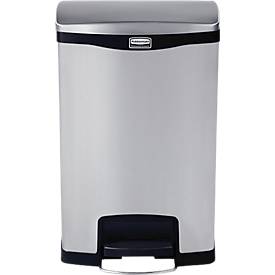 Slim Jim Step-ON Tretabfallbehälter, aus Edelstahl, 50 Liter, schwarz