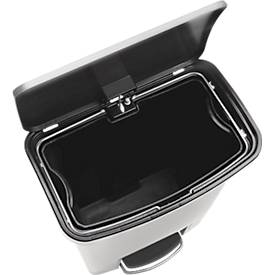 Slim Jim Step-ON Tretabfallbehälter, aus Edelstahl, 90 Liter, schwarz