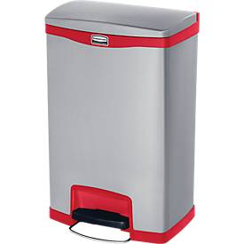 Slim Jim Step-ON Tretabfallbehälter, aus Edelstahl, 15 Liter, Pedale an Breitseite